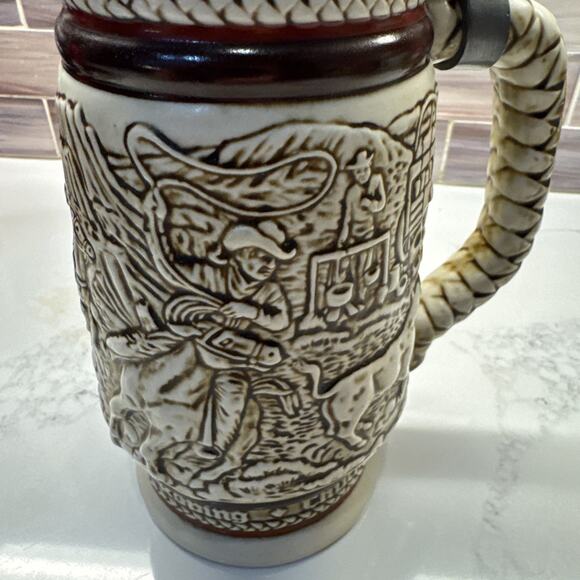 AVON Beer Stein - Western - 1980 Handcrafted in Brazil - Picture 5 of 6